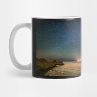 Three Cliffs Bay at night, Gower Mug